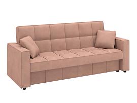 Луи диван-кровать 3-х мест. 2 думки / велюр аватар розовый 305