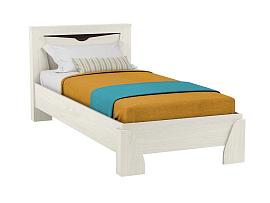 Кровать 900 Лючия 33.07 с настилом Бетон пайн белый/венге