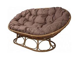 МАМАСАН Home диван с ротангом - бежевый / подушка какао