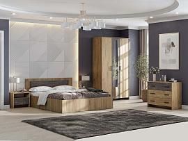 Спальня МСП 1 вар. 1 / Дуб Золотой/Камень темный