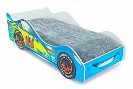 Кровать-машина Бельмарко Тачка синяя с подъемным механизмом
