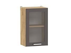 Вокс 100.30 450 шкаф навесной витрина / Дуб крафт золотой/Графит