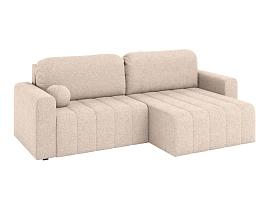 Вайли диван-кровать угловой / Экомех Fluffy 05 крем