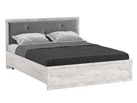 Кровать Сохо 32.26-02 бетон белый/бетон патина