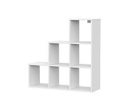 Токио стеллаж лесенка / Белый текстурный