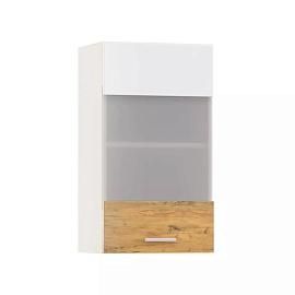 Адель шкаф навесной 400 витрина Белый/Тортуга