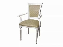 Кресло С-12 белый/андрис бежевый