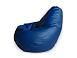 Кресло мешок груша L синяя экокожа