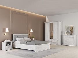 Спальня Сохо 1 бетон белый/бетон патина