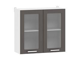 Вокс 100.31 800 шкаф навесной витрина / Белый/Графит