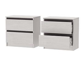 Кэт-1 тумба 2 ящика - Ясень Анкор светлый