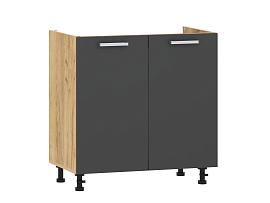 Борги 100.04 800 тумба под мойку / Дуб Крафт золотой/Антрацит