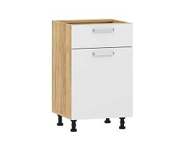 Борги 100.08 500 тумба кухонная / Дуб Крафт золотой/Белый