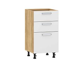 Борги 100.06 450 тумба кухонная / Дуб Крафт золотой/Белый