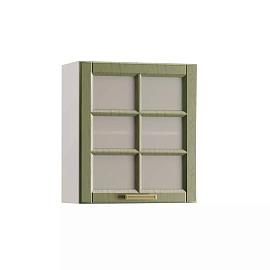 Софи шкаф навесной 600 витрина Белый/Дуб Зелёный