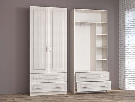 Иннэс-6 шкаф 2х ств. ящики МДФ - Бодега белая