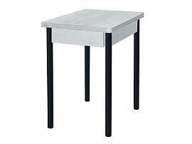 Глайдер стол обеденный / бетон белый/черный