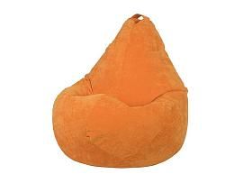 Кресло мешок груша L оранжевый микровельвет