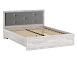 Кровать Сохо 32.26-02 бетон белый/бетон патина