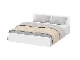 Токио кровать двойная универсальная 1,6 с основанием / Белый текстурный