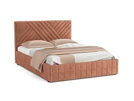 Кровать Гамма 1600 велюр тенерифе корица
