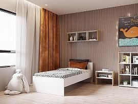 НМ 011.53-01 кровать Симпл Белый