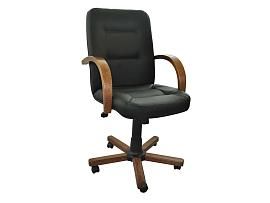 Кресло Верона 2Д светлый орех/к/з черный