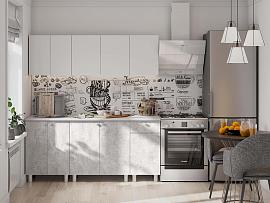 Кухня КГ-1 1800 - Белый / Цемент светлый