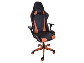 Кресло Формула к/з черно-оранжевый