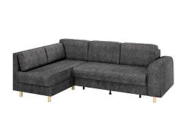 Шелдон диван-кровать угловой / велюр Sierra 9 темно-серый