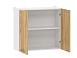 Борги 100.31 800 шкаф навесной / Белый/Дуб Крафт золотой