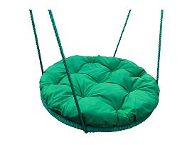 Качели ГНЕЗДО с подушкой 0,6 м, с оплёткой зеленое зеленая подушка