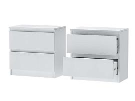 Кэт-1 тумба 2 ящика - Белый