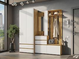 Прихожая Некст 1 вар. 1 / Дуб золотой/Белый