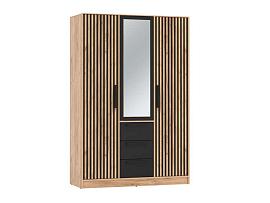 83.08 шкаф для одежды Вегас Дуб золотой / Черный