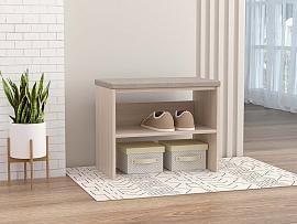 Обувница мягкая 600 - Ясень светлый/Бежевый 