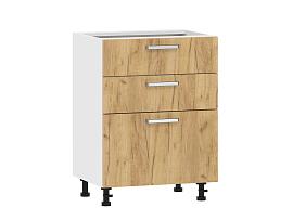 Борги 100.06 600 тумба кухонная / Белый/Дуб Крафт золотой