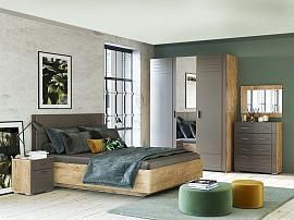 Спальня Livorno 1 / дуб бунратти/софт графит