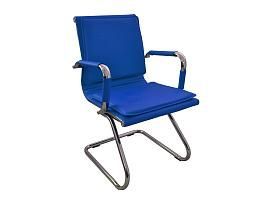 Кресло Барбара 2ХC хром к/з синий