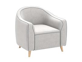 Лона кресло для отдыха / велюр Forward 990 сильвер / велюр Forward 995 уголь