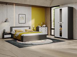 Спальня Дольче 1 / Графит/Белый