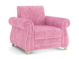 Кресло для отдыха Порто М велюр тенерифе розовый/грей