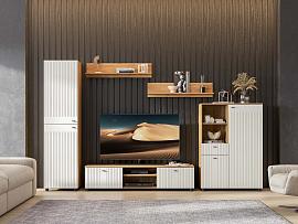 Гостиная Милан 2 - Дуб Крафт золотой/Белый