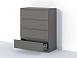 Кэт-1 комод 4 ящика - Графит