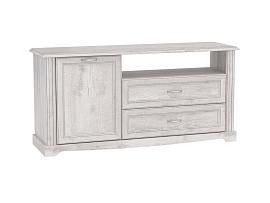 Тумба для ТВ Сохо 32.16 бетон белый/бетон патина