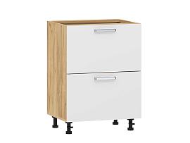 Борги 100.05 600 тумба кухонная / Дуб Крафт золотой/Белый