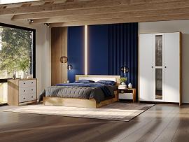 Спальня Дольче 1 / Дуб золотой/Белый