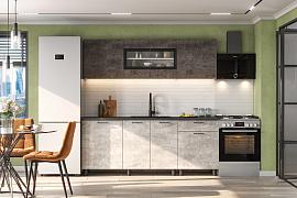 Кухня КГ-9 2000 - Белый / Цемент светлый/темный