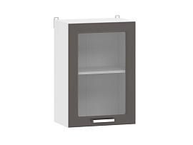 Вокс 100.30 500 шкаф навесной витрина / Белый/Графит