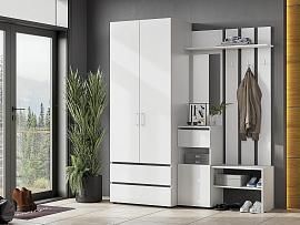 Прихожая Токио 1 / Белый текстурный